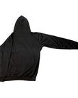 The SE12 black softshell hoody with hood and long sleeves, designed for snowboarding, featuring water resistance and a lift pass pocket
