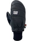 The Photo Incentive Mitt Black snowboarding mitten with full leather construction and Comfort Cuff design. Ideal for harsh weather conditions.